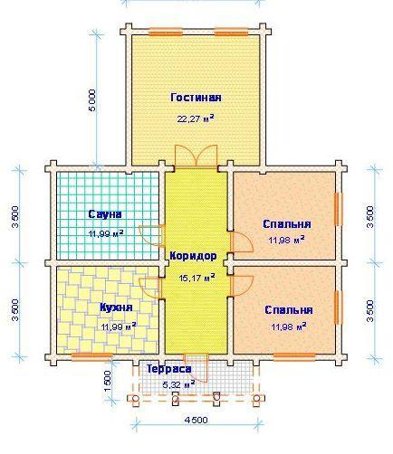 план одноэтажного дома