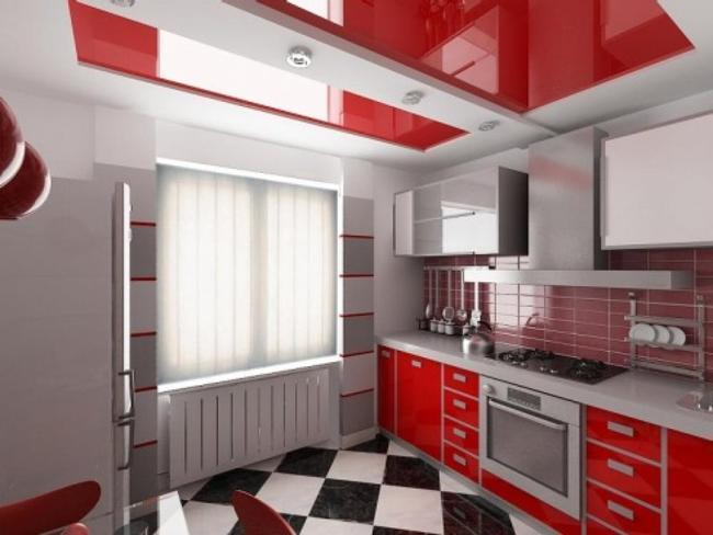 Красно черная кухня